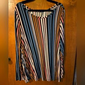 Lane Byrant Multicolor Striped Women's Top